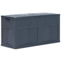 vidaXL Caja de almacenamiento de jardín 320 L y en color Gris/Antracita/Negro - details 2