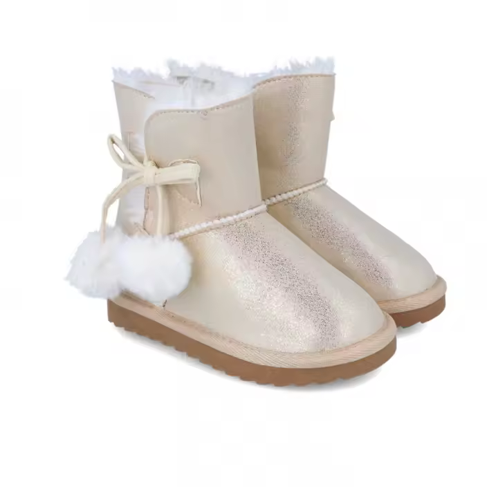 Garvalín botas australianas para niña forradas de pelito color beige dorado mod. 241551-B103 - 1
