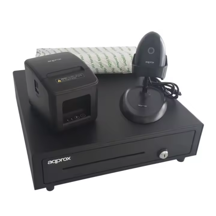 Approx appPOSPACK4180LAN · Pack TPV Completo · Cajón + Impresora Térmica + Lector Códigos - 1