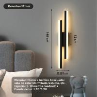 Lámpara De Pared LED Para Interior Estilo Minimalista Moderno Arce Y Acrílico Para Dormitorio Sala De Estar Pasillo Y Escalera Luz Scandinava - details 2
