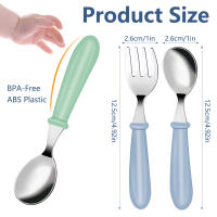 Kit De Utensilios Para Bebé De 6 Piezas Cuchillo Y Tenedor De Acero Inoxidable Para Infantes Conjunto De Comedor Infantil - details 1