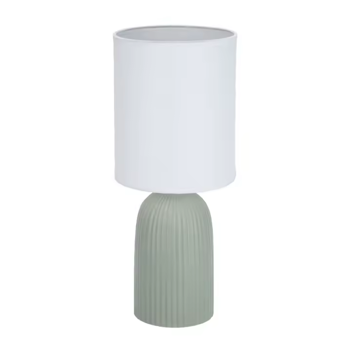Lámpara de mesa Versa Verde Algodón Cerámica 40 W 15 x 36 cm - 1