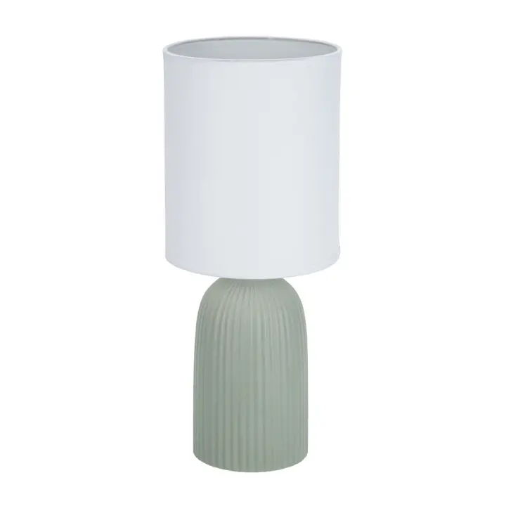 Lámpara de mesa Versa Verde Algodón Cerámica 40 W 15 x 36 cm - 1