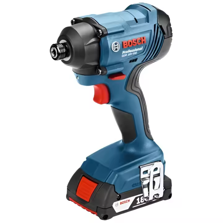 Bosch Professional GDR 18V-160 - Atornillador de impacto a batería (18V, 160 Nm, 2 baterías x 2.0 Ah, cargador, en L-BOXX) - 1