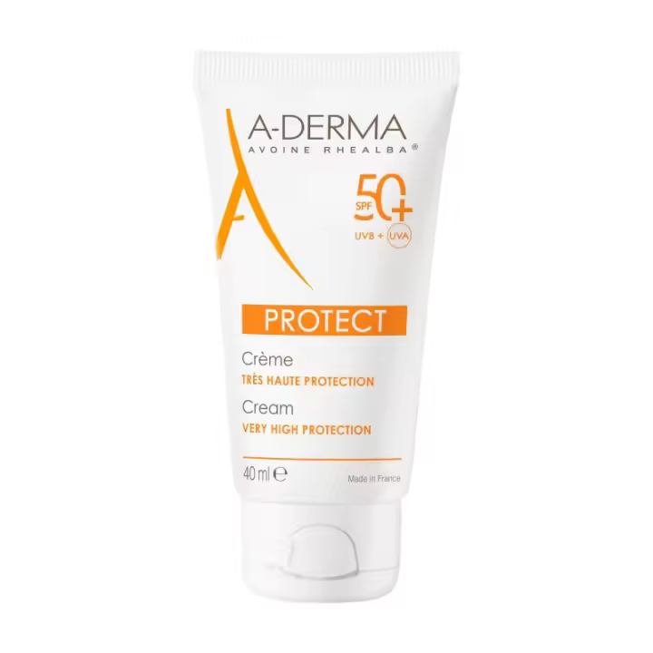 A-Derma Protect Crema Fotoprotectora SPF 50+ para Pieles Secas y Frágiles - 1
