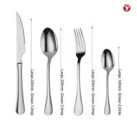Mr.Spoon Serie Liso Juego de 24 o 48 piezas cubiertos,Acero Inoxidable 18/0,Económico y funcional,Incluye cuchillo de carne o mesa,tenedor,cuchara,cucharilla,Mango monobloque,Apto para lavavajillas,Empaque ecológico,Ideal para casa,hotel,restaurante - details 0