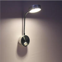 Lámpara De Pared LED Moderna Con Interruptor De Girar Para Lectura En La Habitación Luz Ajustable Soporte De Ventana Decoración De Hogar En Aluminio Negro Y Plateado - details 4