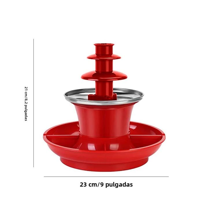Torre De Fundido Automática De 3 Capas Para Chocolate Con Tazón De Servicio Para Fiestas De Cumpleaños Y Bodas DIY Con Frutas/Nozes/Trozos