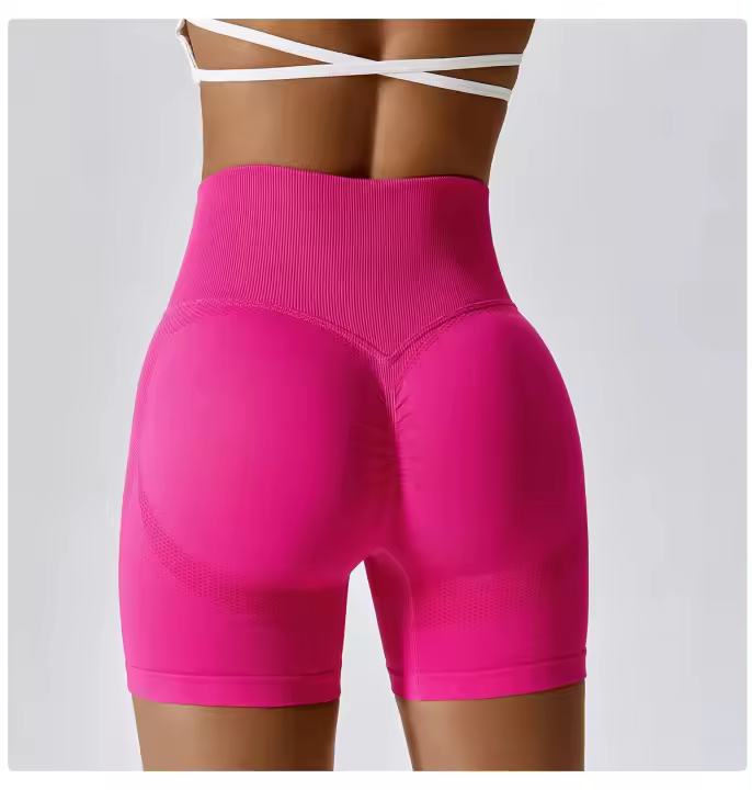 Shorts Deportivos Sin Costuras Para Mujer High Waist Push up Para Ciclismo Running Fitness Yoga Leggings De Gimnasio Ropa De Yoga - 1
