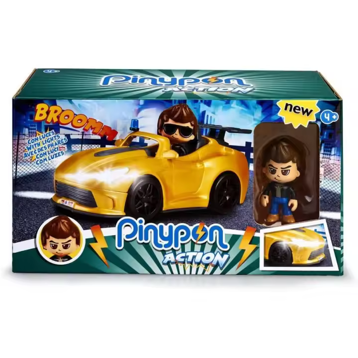 Pinypon Action - Súper Coche con  Figura de  espía y Accesorios,+4años Famosa 700015150 - 1