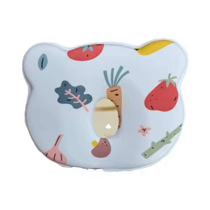 Almohada para bebé, viscoelástico, almohada para bebé, antiplagiocephaly, adecuada para recién nacidos de 0 a 12 meses, color rosa - 1