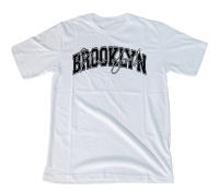 Camiseta Blanca de algodón con estampado de Brooklyn para hombre, camisetas con letras a la moda, ropa de manga corta, ropa de calle. PONCEWISH - details 0