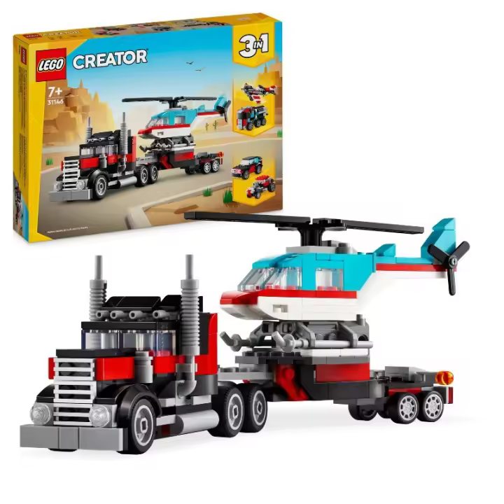 Camión Plataforma con Helicóptero LEGO Creator 31146 contiene 270 piezas - edad a partir de 7+ años 24L31146 - 1