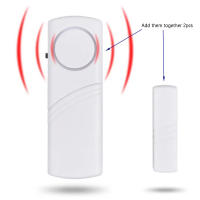 Alarma De Seguridad Para Puertas Y Ventanas Sin Cable 2pcs Detector Magnético De Alarma Doméstica Sistema De Alarma De Hogar - details 0
