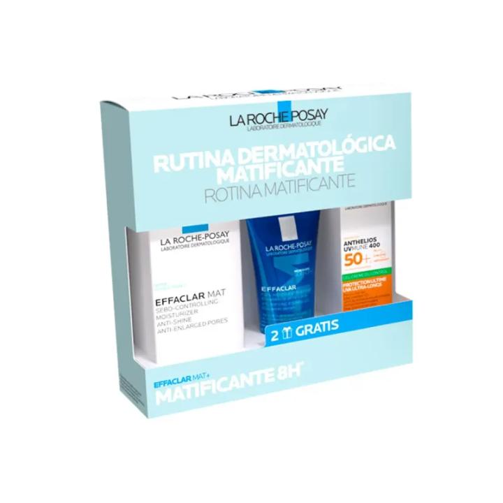 La Roche Posay Rutina Dermatológica Matificante Effaclar Mat + + Gel Effaclar+ Anthelios SPF50 — oferta en Miravia