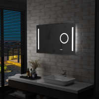 vidaXL Espejo de Pared de Baño con LED y Sensor Táctil Iluminación Dimensiones 80 x 60 cm, 100 x 60 cm - details 1