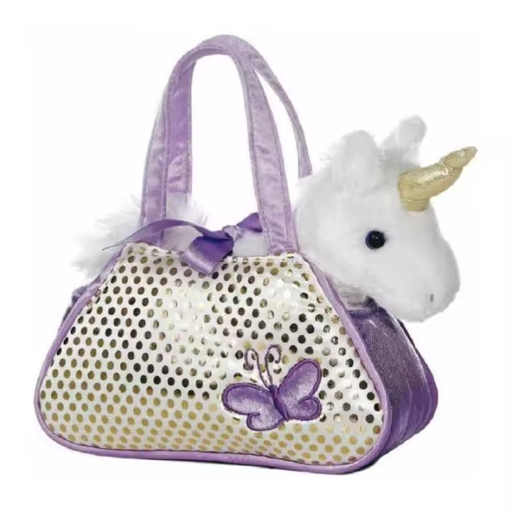 Apex Gifts Peluche Fancy Pal Unicornio Lila 21cm + Bolsa de Felpa - 1