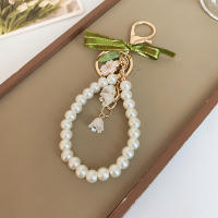 Llavero De Cuero Con Flor De Valldemossa Para Mujer Moda Coreana Dulce Llaveros Verdes Fairycore Accesorios Nuevos 2024 - details 5