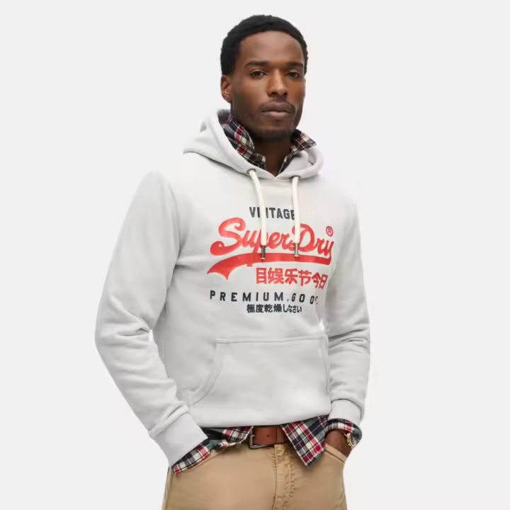 Superdry – Duo Vintage M2013687A_5Wb - Sudadera Tipo Canguro Con Capucha Y Logotipo - Hombre - 1