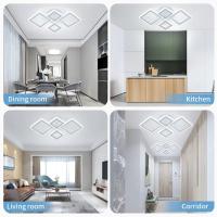 Lámpara De Techo Moderna En Acrílico LED Cuadrada Para Sala De Estar Dormitorio Comedor 3 Colores Luz De Ambiente Montaje Fijo - details 5