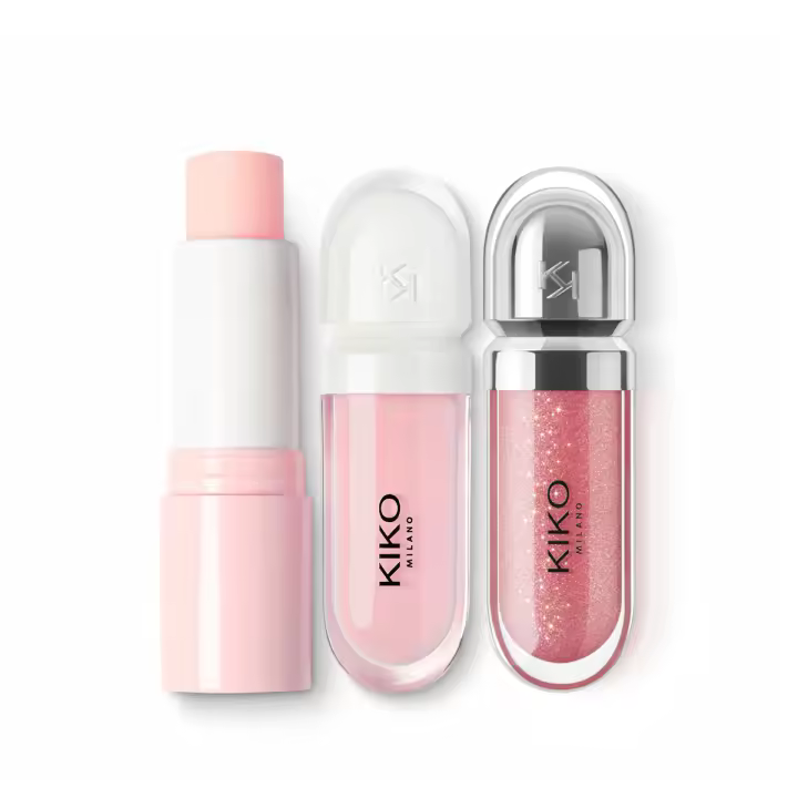 Pack rutina maquillaje KIKO MILANO lip set: Lip Scrub + Lip Volume Tutu Rose + 3D Hydra Lipgloss 17 - 1