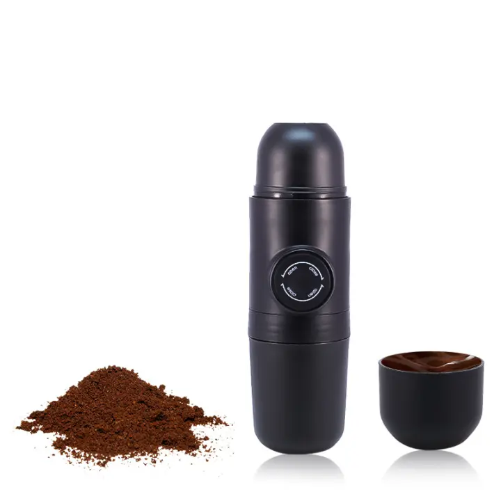 Máquina de Café Espresso portátil, compatible con café molido, cafetera de vertidos, dispositivo de viaje, funcionamiento manual, Perfecto para acampar - 1