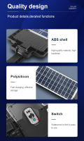 Lámpara Solar LED Exterior 100000LM 15000mAh Con Control Remoto Impermeable Luz De Inundación Para Exterior Instalación En Pared Material ABS Fuente De Energía Solar Certificación CCC Y Ce - details 16