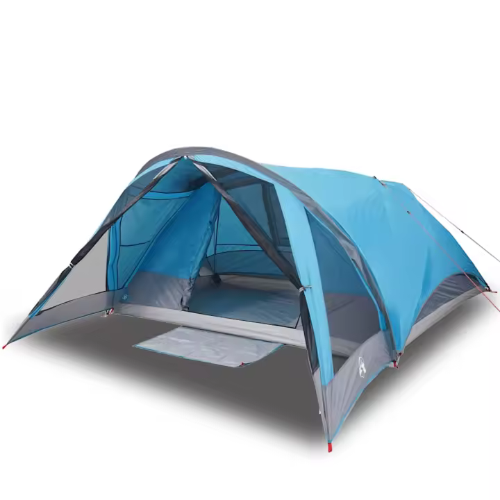 vidaXL Tienda de campaña familiar para 6 personas impermeable azul - 1
