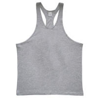 Camiseta Sin Mangas De Verano Para Hombre Algodón Fitness Running Racer Vestido Deportivo Stringer Tank Top Para Gimnasio - details 6