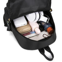 Mochila De Tela Oxford Moda Ligera Gran Capacidad Estilo Universitario Para Viajes Con Cierre De Cremallera Y Manija Suave - details 2