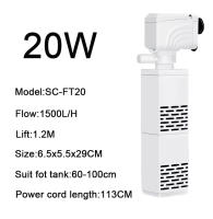 Bomba De Agua Para Acuario 3 En 1 Silenciosa Aerator De Oxígeno Submersible Cambiador De Agua Y Generador De Ondas 220v Para Tanque De Peces - details 12