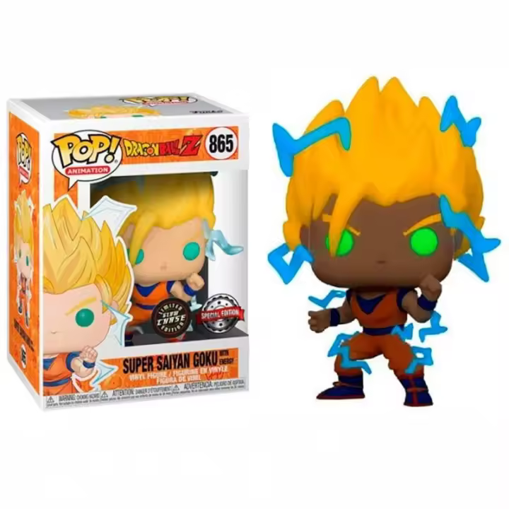 Funko pop en versión chase de Super Saiyan Goku with Energy 865 de la serie Dragon Ball - 1