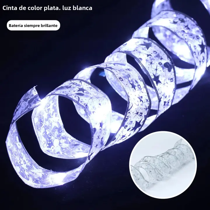 Luces De Navidad LED Cadena De Tules Con Borlas Adornos De Árbol De Navidad Decoración Para El Hogar 2024 Navidad Natal Año Nuevo 2025 - 1