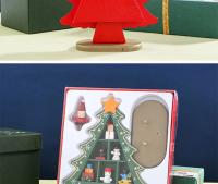 Adorno Navideño De Árbol De Madera Miniatura Decoración De Escritorio Para Centro Comercial Suministros De Decoración Navideña - details 10