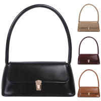 Bolso De Hombro Para Mujer Estilo Retro Tendencia PU Cuero Sólido Color Simple Bolso De Comunicación Con Manija Portátil Bolsos Casual - details 23