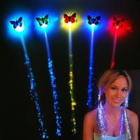 LED Glow Hair Braid Butterfly Light 5/10 Pcs Accesorios De Cabello Colorido Para Fiestas Y Decoración Navidad Para Niños Y Adultos - details 0