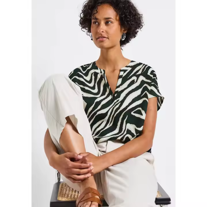 Street One Mod. PS345835 - Blusa con estampado de cebra para mujer - 1