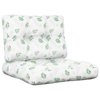 vidaXL Cojines para sofá de palets 2 piezas tela 60 x 60 x 12 cm Color Azul y blanco,  Negro y blanco,  Verde y rosa y mas Cojín Decorativo de Asiento Cojines de muebles de salon - details 0