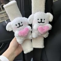 2PCS Protector De Cinturón De Seguridad Para Coche Con Diseño De Perro Encantador Cubierta Protectora Para Asiento Del Coche Suave Y Cómoda Accesorio Para Interior De Coche - details 0