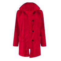 Chaqueta De Lana Para Mujer Con Bolsillos Cuello Lapel Larga Casual Invierno Abrigo Elegante De Color Sólido Talla plus - details 18