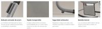 SONGMICS Mecedora, Silla Tumbona, con Dispositivo de fijación, Cojín Ajustable, Estructura de Acero, Tejido Transpirable, Bolsillo de Almacenamiento, 156,2 x 97,3 x 151 cm, Gris Paloma - details 1