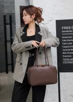 Bolso De Hombro Para Mujer En Cuero Genuino Split Tamaño Grande Color Marrón Y Negro Estilo De Lujo Y Moda Bolso Cruzado - details 16