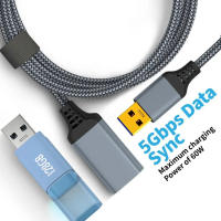Cable De Extensión USB 3.0 Femenino a Masculino NNBILI 3m Alta Velocidad De Transmisión De Datos Para PC Laptop Juego De Computadora - details 4