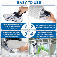 Bolsa De Limpieza De Zapatos Duradera Con Fuertes Cremalleras Ideal Para Lavado De Zapatos En Máquina De Lavar Ropa Bolsa De Lavandería Doméstica - details 4