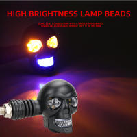 Luz Trasera Y De Señal LED Estilo Cráneo Para Motocicleta 12V Impermeable Faro De Moto Con Lente Electrónica Motorbike White Re - details 4