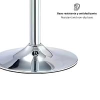LUTODY - Silla bar, Uso interior, Taburete moderna alta elevación, Asiento de polipiel cuero sintético, Estructura metálica metal de acero, Palanca para subir bajar de asiento, Resistente y fácil de limpiar, Giratoria 360º, Para hogar casa escritorio desp - details 4
