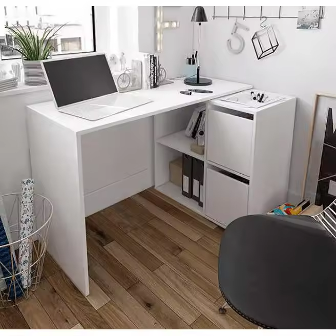 Mesa escritorio multiposición Gio - Blanco Artic Fabricado en España - Materiales alta calidad - Somnia Descanso - 1