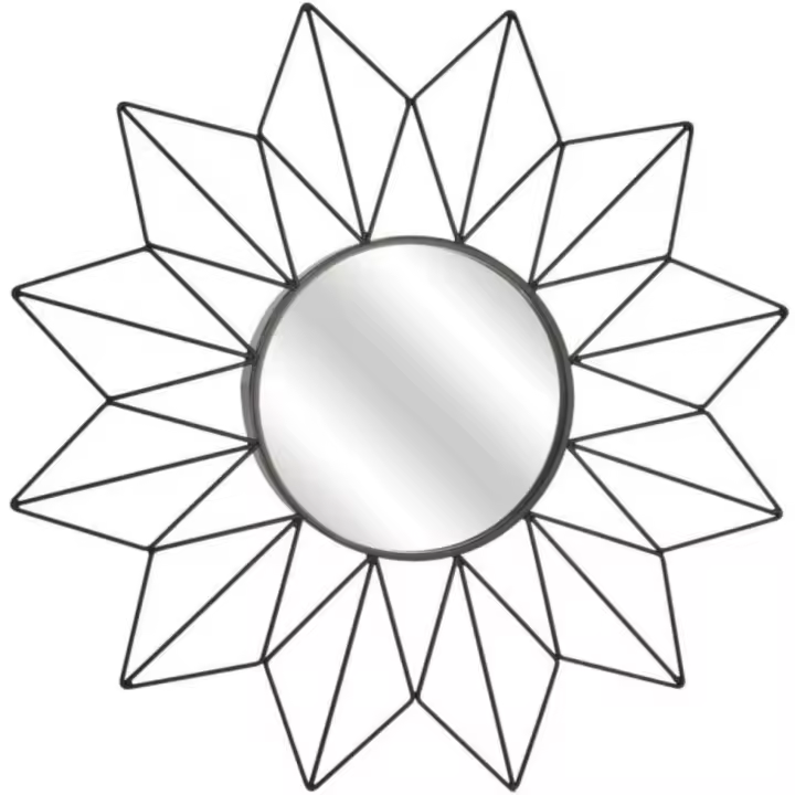 Espejo Sol 50 CM. Negro. THE HOME DECO FACTORY - 1