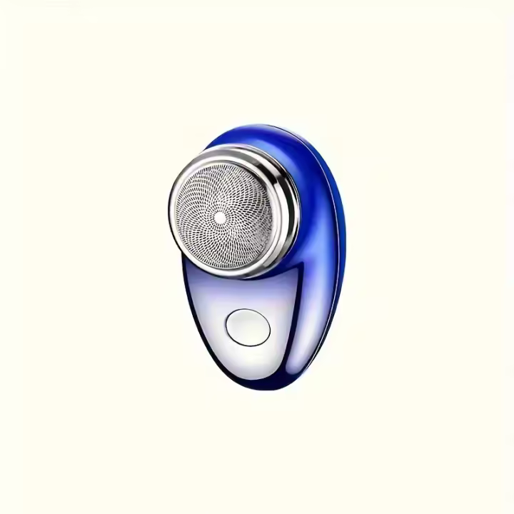 1pc Afeitadora Eléctrica Mini Para Hombres Compacta Y Portátil Para Viajes Recargable Plástico Uso En Rostro - 1