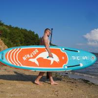 FunWater tabla de remo de pie inflable con PVC de alta densidad, soporte antideslizante EVA, sistema de refuerzo de 4 puntos, maletín de viaje portátil y accesorios para uso acuático. - details 1